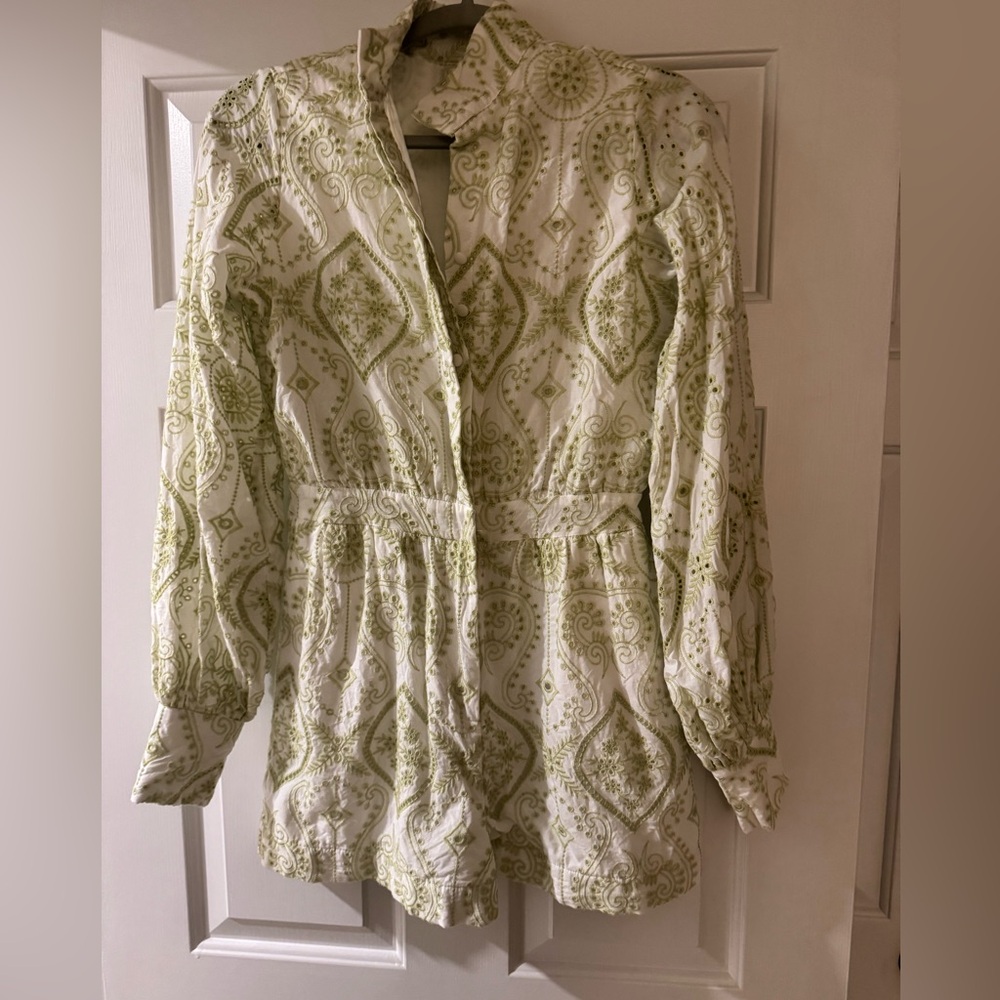 VITA GRACE Paisley Long-Sleeve romper